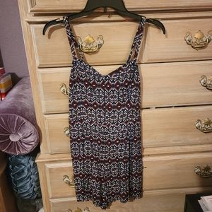 Hollister Blue Maroon Aztec Print Skort Size Small